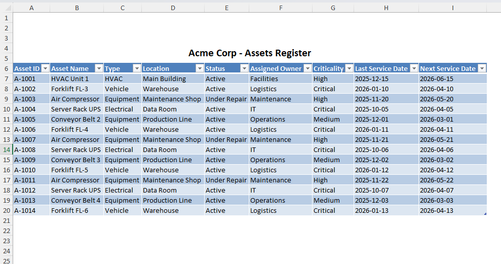 Equipment Tracking Spreadsheet (Free Template + Scalable Alternative)